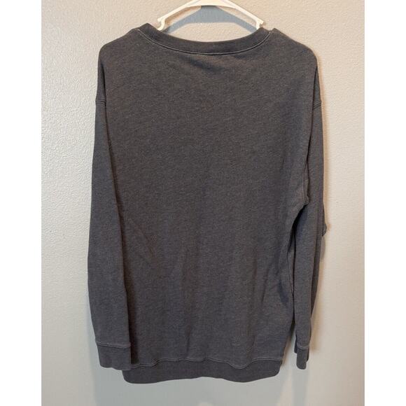 Pink Victoria Secret Love Pink Oversize Sweater Gray Women's Size M - Picture 2 of 3